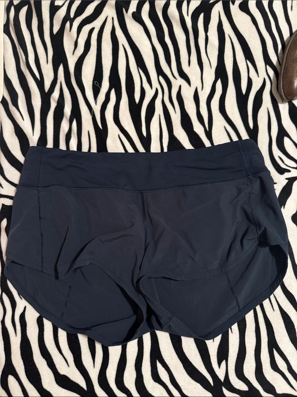 lululemon athletica Navy Athletic Running Shorts with Zip Pocket - Picture 2 of 2